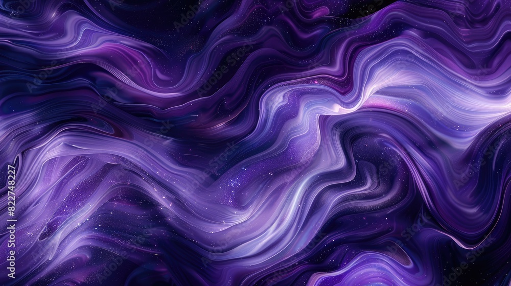 A purple wave with stars in the background. The wave is purple and has a lot of detail A purple wave with stars in the background. The wave is purple and has a lot of detail