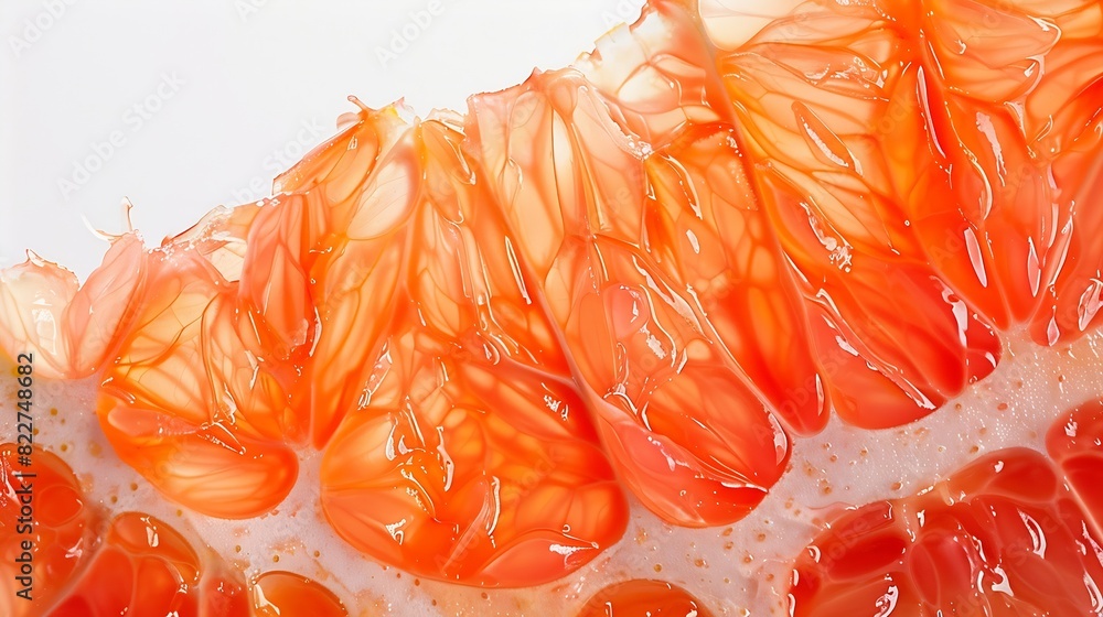Fresh juicy grapefruit pulp on white background Piece of red grapefruit macro close up Citrus fruit texture wallpaper : Generative AI Fresh juicy grapefruit pulp on white background Piece of red grapefruit macro close up Citrus fruit texture wallpaper : Generative AI