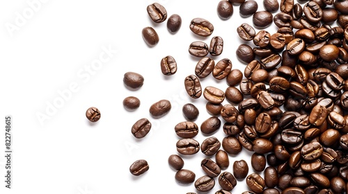 coffee beans isolated on white background   Generative AI