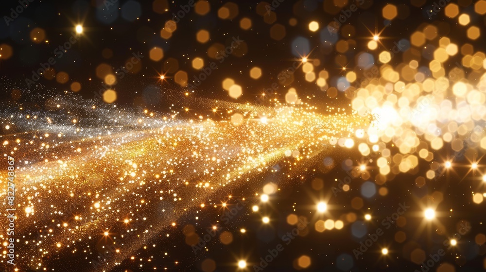 Glowing particle dots with colorful dots in abstract background, concept of light shining sparkling particles dots bokeh in blur color background Glowing particle dots with colorful dots in abstract background, concept of light shining sparkling particles dots bokeh in blur color background