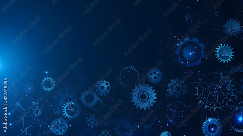 Abstract Blue Background with Gears and Cogs Vector Illustration Abstract Blue Background with Gears and Cogs Vector Illustration
