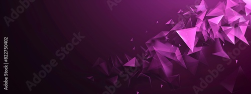 abstract banner template elegant design with purple geometric shapes on a white background, leaving left space for text