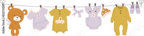 Baby Boy Clothes Drying Rope