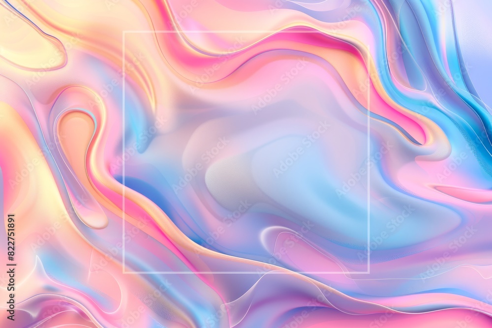 Fototapeta premium Abstract colorful background with waves and space for text.
