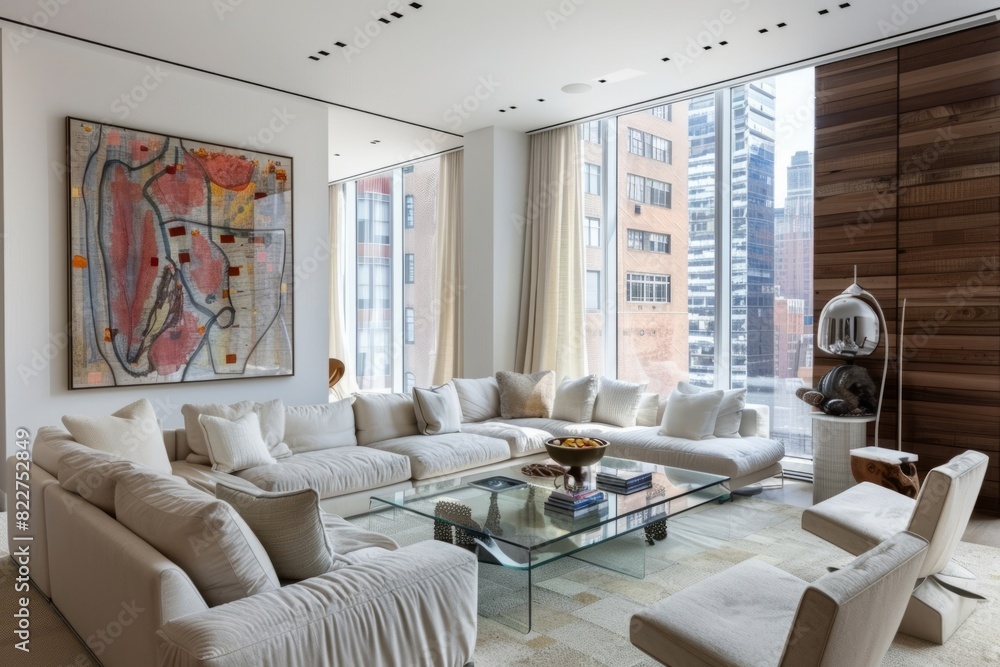 Fototapeta premium Modern comfortable living room,