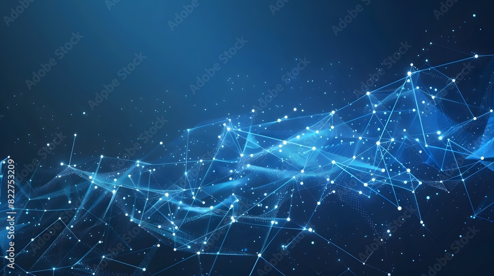 Abstract Blue Background with Glowing Dots and Lines Abstract Blue Background with Glowing Dots and Lines