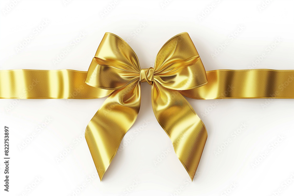 golden bow isolated on white golden bow isolated on white