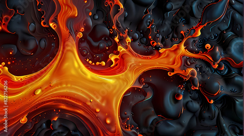 Abstract Illustration Background with a Lava Flow Theme