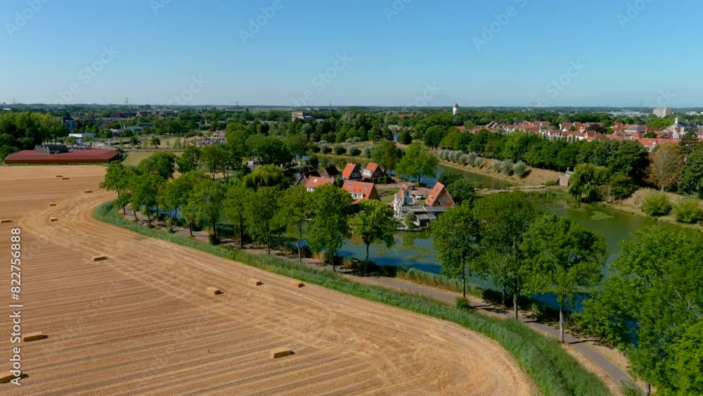 Aerial view of the fortified city of Brielle, South Holland, Netherlands. Aerial view of the fortified city of Brielle, South Holland, Netherlands.