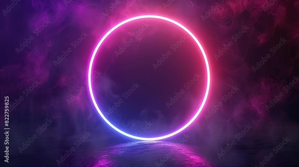 glowing neon ring frame on black background blank space for text ultraviolet spectrum light effect abstract 3d rendering glowing neon ring frame on black background blank space for text ultraviolet spectrum light effect abstract 3d rendering