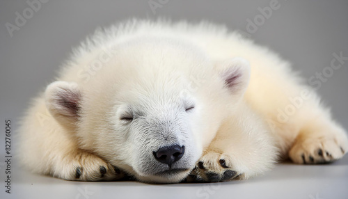 Sleeping Polar Bear Cub in Dreamland