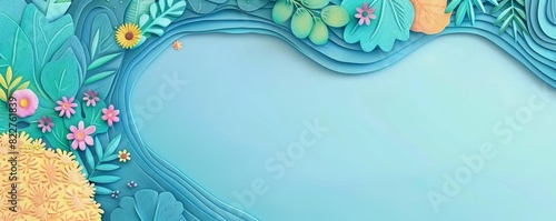 Symbolizing hope and innovation in cancer visual metaphors and concepts flat design top view nature theme cartoon drawing colored pastel