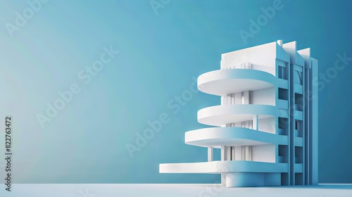 World Architecture Day Concept. Modern architecture background for business #822763472