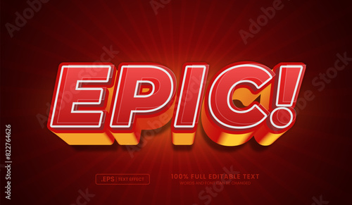 Editable text effect, epic style