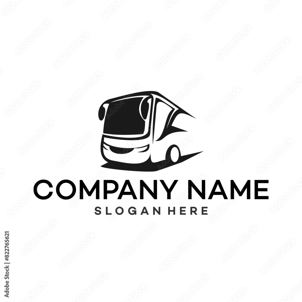 Obraz premium bus logo vector template illustration design