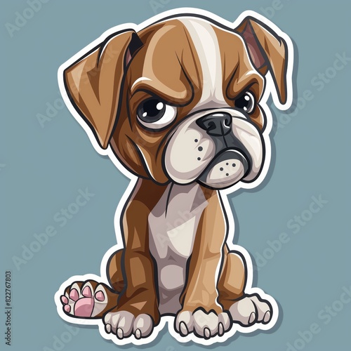 Animal stickers cartoon vector illustration set 