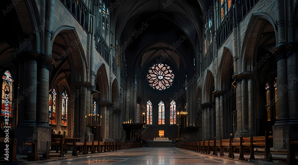 Fototapeta premium Aesthetic cathedral background