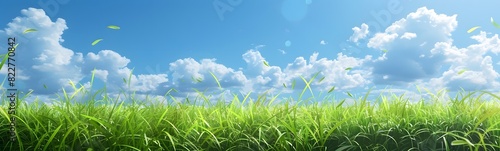 beautiful meadow with clear sky