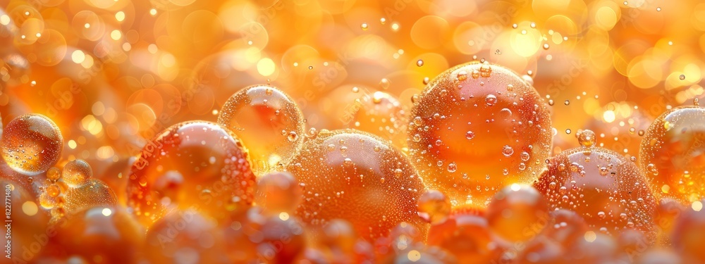 Orange bubbles created a beautiful background. Orange bubbles created a beautiful background.