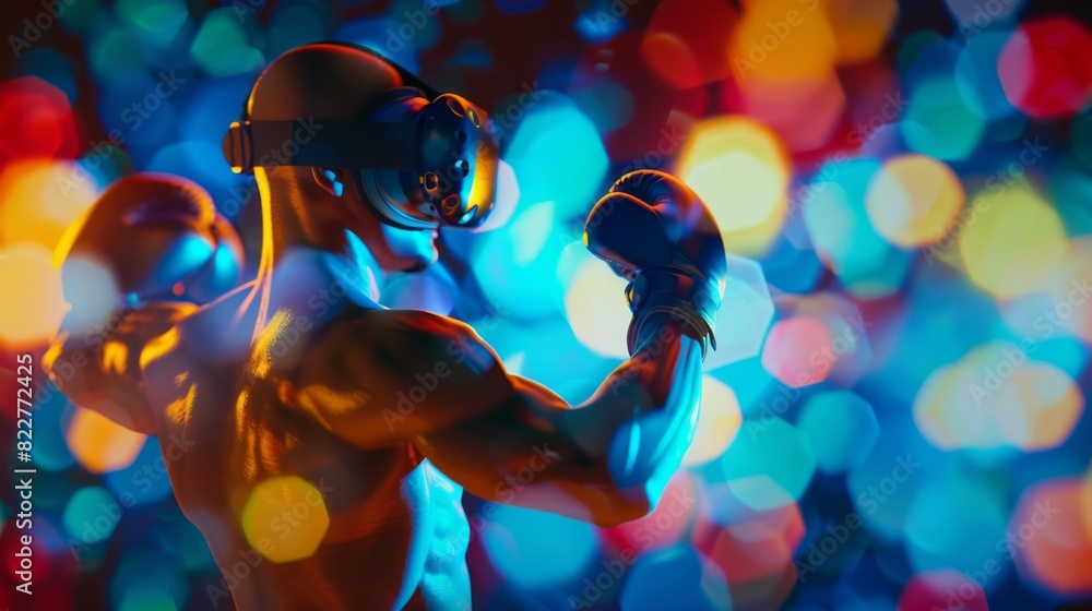 A virtual reality boxing match between players from different countries each with their own unique avatar and skillset. A virtual reality boxing match between players from different countries each with their own unique avatar and skillset.
