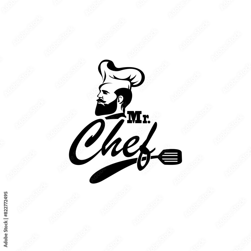 chef logo vector template illustration design