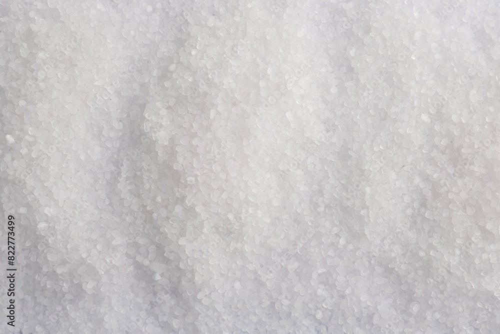 White natural salt as background, top view White natural salt as background, top view