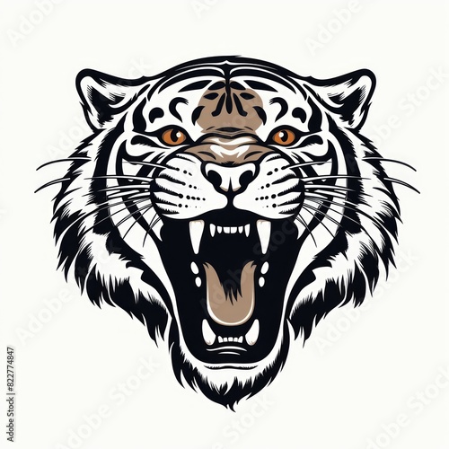 Coloring tatoo style black and white ilustration vector 