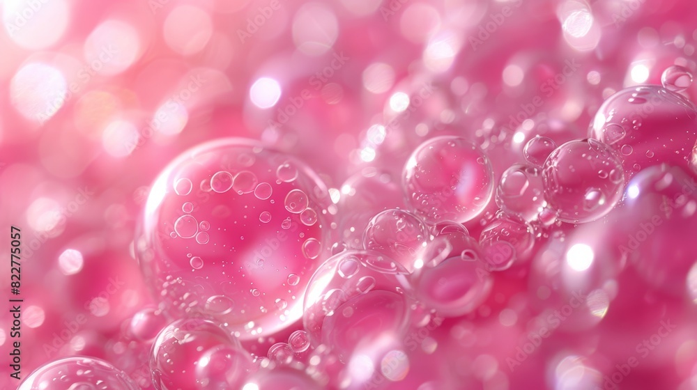 Pink bubbles created a beautiful background. Pink bubbles created a beautiful background.