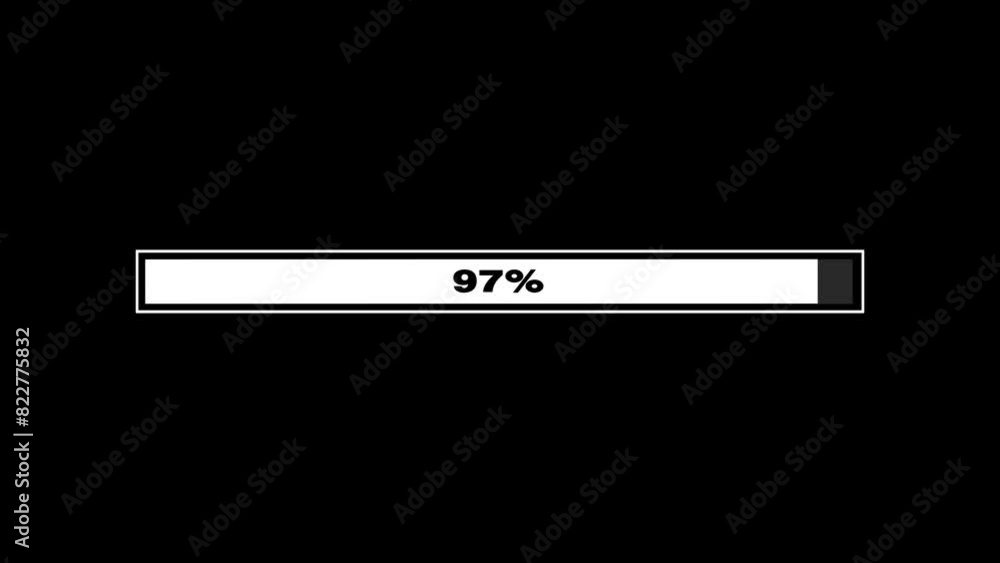 Loading bar. download bar video. animated loading screen. Loading Transfer Download 0-100%.
Loading bar. download bar video. animated loading screen. Loading Transfer Download 0-100%.