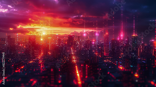                         - Night in the Digital City generative AI