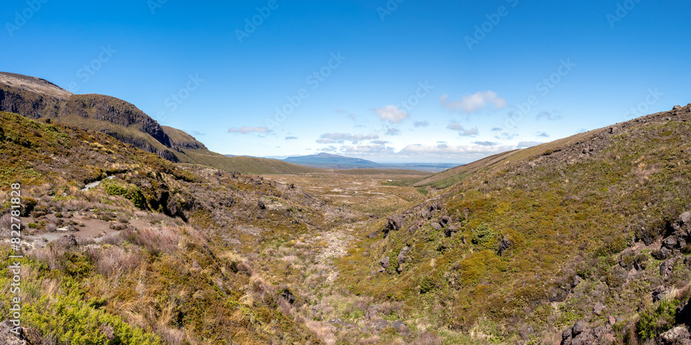 Dramatic landscape of rugged volcanic terrain with Mount Ngauruhoe, Mount Doom, iconic hiking spot in Tongariro National Park, New Zealand Dramatic landscape of rugged volcanic terrain with Mount Ngauruhoe, Mount Doom, iconic hiking spot in Tongariro National Park, New Zealand