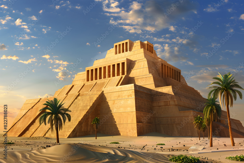 Majestic Ziggurat - Iconic architectural grandeur rooted in ancient history