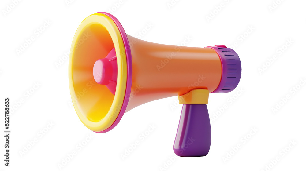 3D icon of a megaphone isolated on transparent background,png 3D icon of a megaphone isolated on transparent background,png