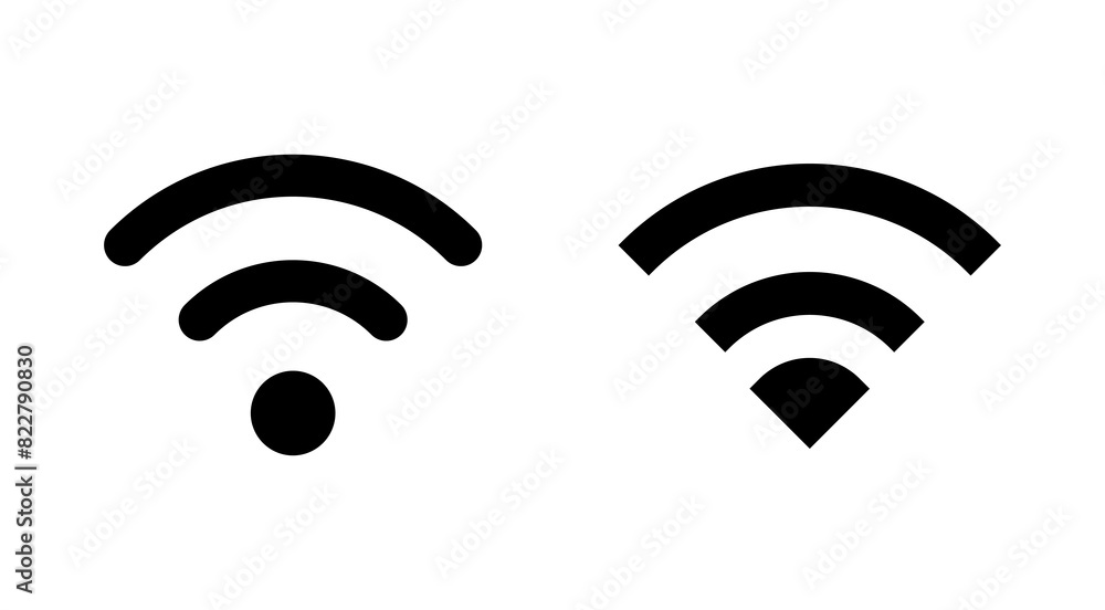 Wifi icon set. signal vector icon. Wireless icon vector Wifi icon set. signal vector icon. Wireless icon vector