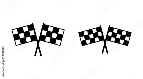 Racing flag icon set. race flag icon.Checkered racing flag icon