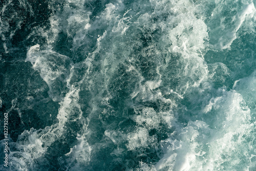 Fototapeta Naklejka Na Ścianę i Meble -  Background of water waves and gurgling sea water