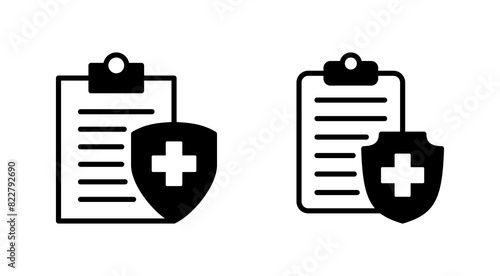 Medical insurance icon set. health insurance icon