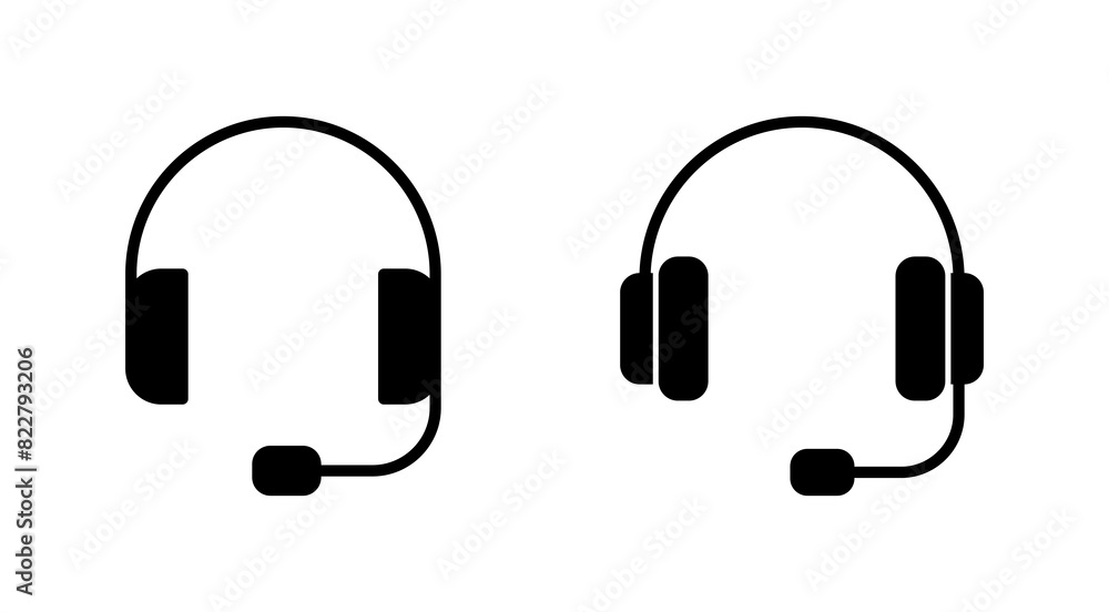 Headphone icon set. Headvector icon symbols Headphone icon set. Headvector icon symbols