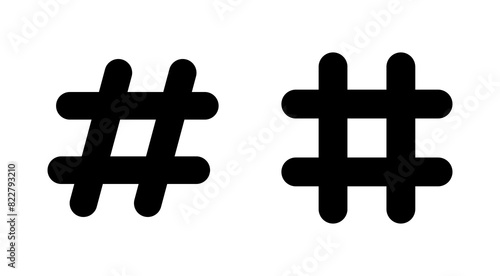 Hashtag icon set. hashtag symbol