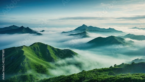 panorama of the mountains generative ai