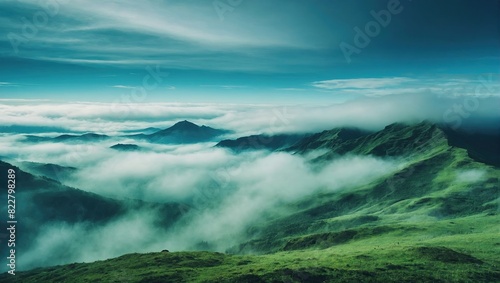 panorama of the mountains generative ai