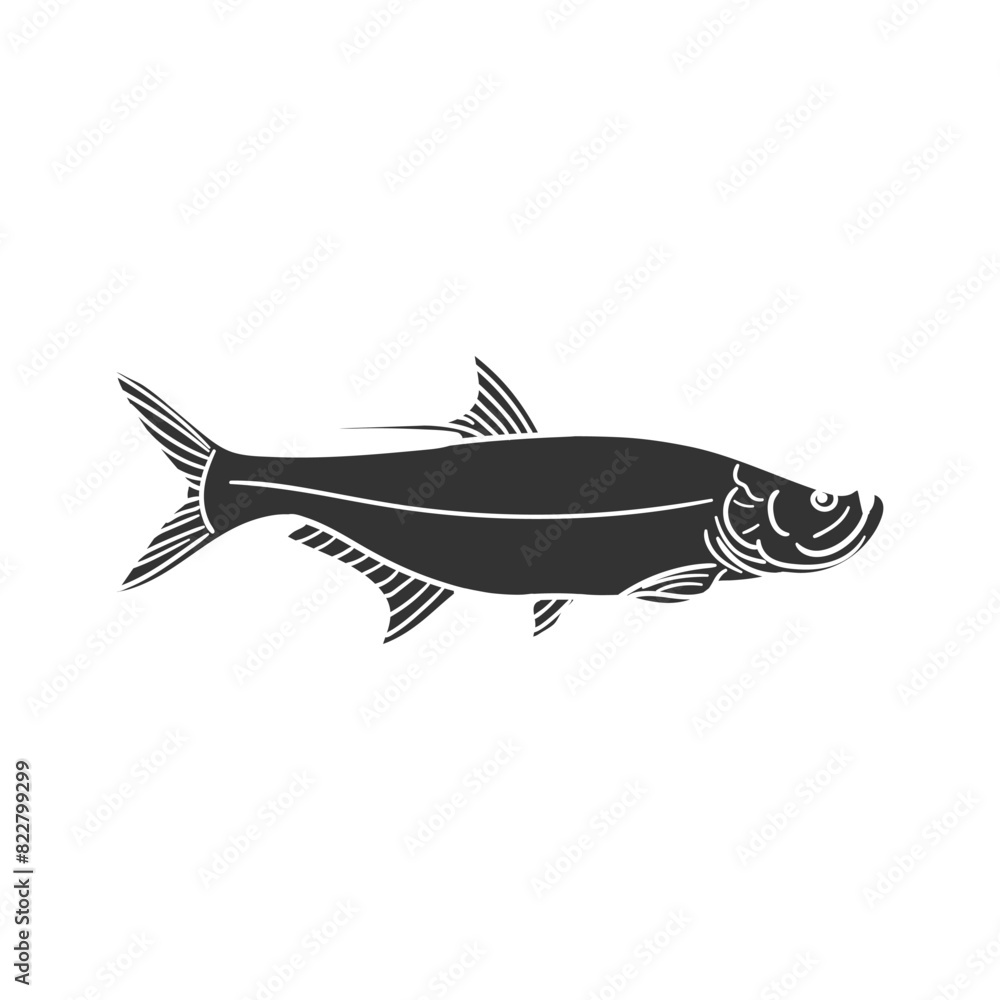 Atlantic Tarpon Icon Silhouette Illustration. Fish Vector Graphic Pictogram Symbol Clip Art. Doodle Sketch Black Sign. Atlantic Tarpon Icon Silhouette Illustration. Fish Vector Graphic Pictogram Symbol Clip Art. Doodle Sketch Black Sign.