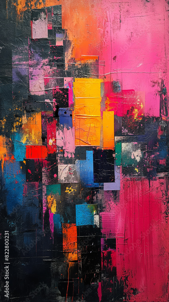 Naklejka premium painting abstract pattern - 9x16 ratio