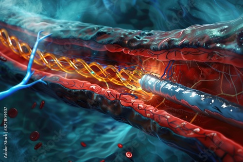 Illustration of Angioplasty Procedure