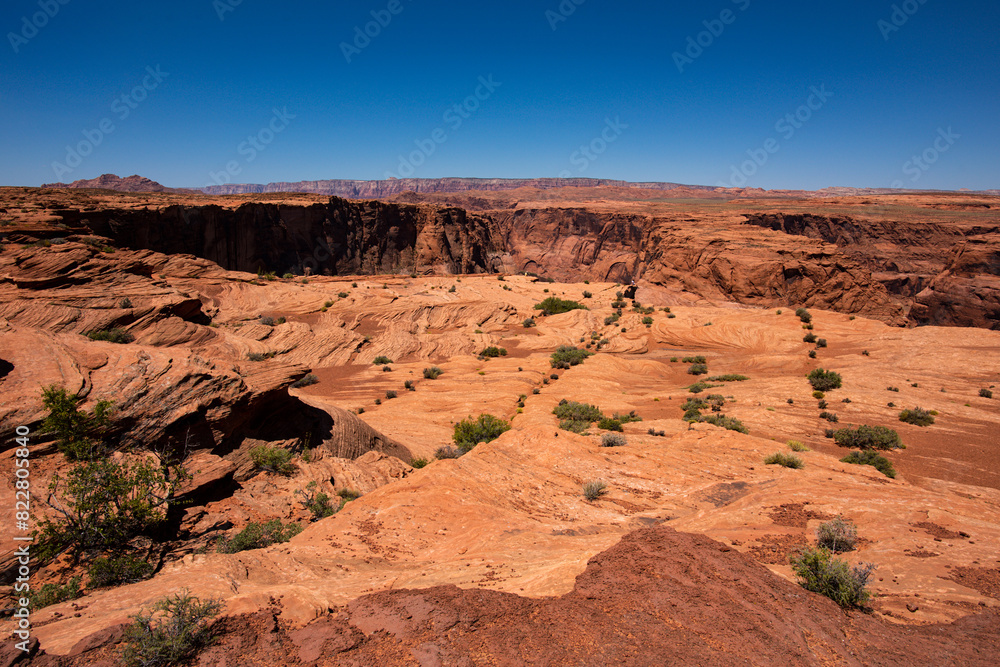 Desert, Death Valley. Canyon rock landscape. Monument valley, Arizona. Panoramic view. Canyon National Park.