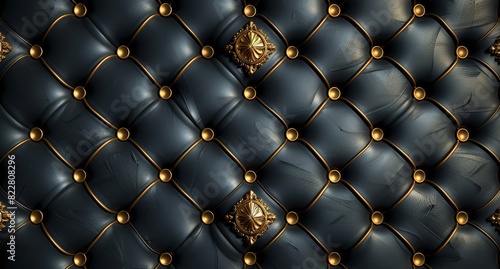 Vector graphic design of pattern on black background with golden border  seamless repeating texture  high resolution