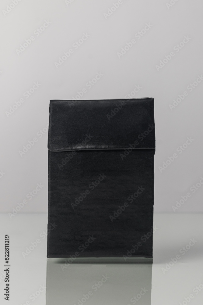 Isolated black cigarette box, smoking kills Isolated black cigarette box, smoking kills