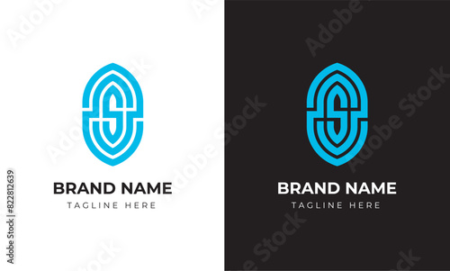 Monogram s guard logo template