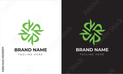 Monnogram r rotation rotate circle logo abstract