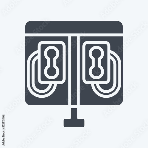 Icon Phone Booth. related to City symbol. glyph style. simple design illustration